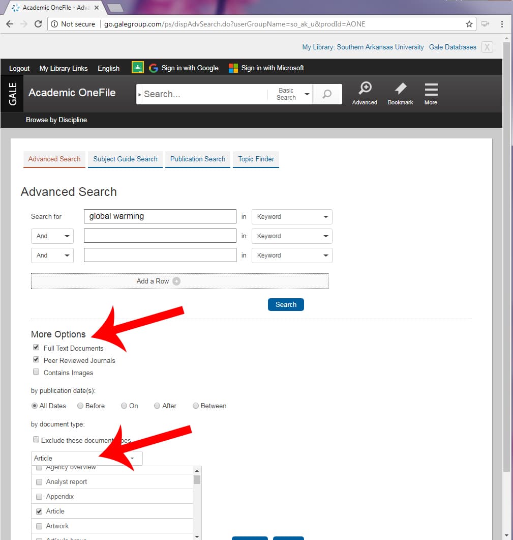 Applying Full Text Scholarly Peer Reviewed Journal Article Limiters In Databases Magale Library