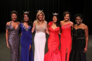 Pictured, from left, Sierra Lites, Miss SAU 2014 Randee Jo Langley, Miss Arkansas 2013 Amy Crain, Miss SAU 2013 Ashley Walthall, Sarah Clayton and Chelsa King.  
