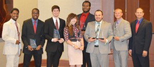 All seven PBL students from the Rankin College of Business who qualified for the Phi Beta Lambda’s National Leadership Conference in June returned to Magnolia with national awards. Pictured, from left, are Austin Taylor, Brian Billings, Danny Jones, Macy Frazier, Alex Alexander, Justin Blann, Matthew Chaput, PBL Advisor Gerald Plumlee.